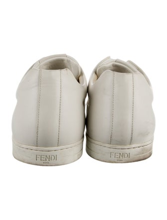Fendi Monsters Motif Leather Sneakers