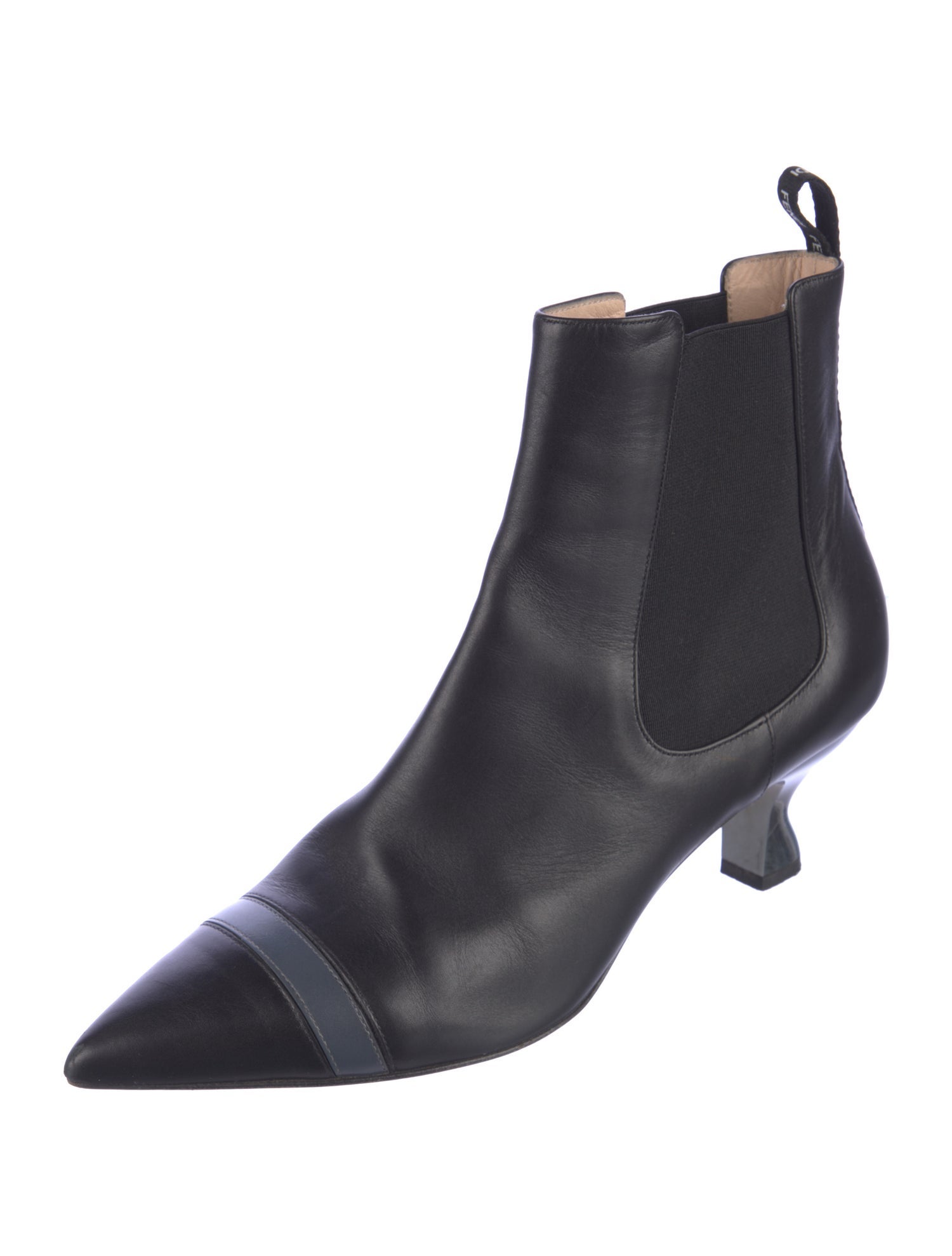 Fendi Leather Chelsea Boots