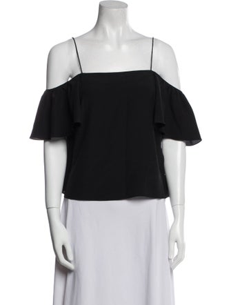 Fendi Silk Square Neckline Crop Top