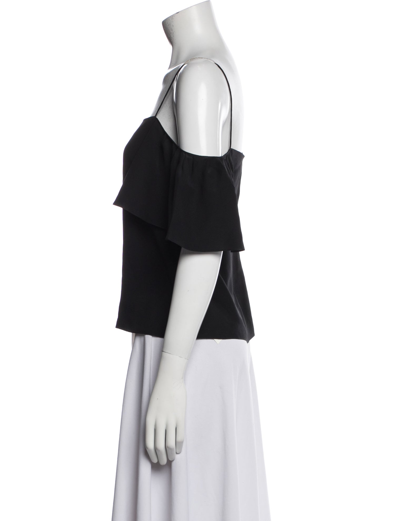 Fendi Silk Square Neckline Crop Top