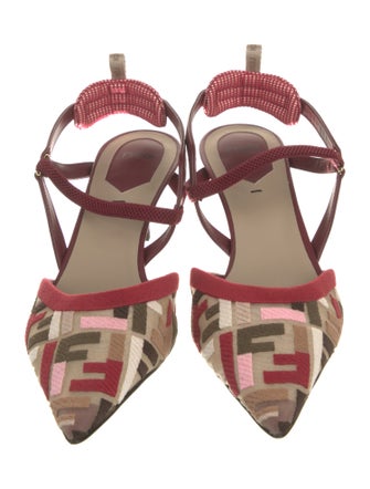 Fendi Zucca FF Logo Terry Cloth Pumps