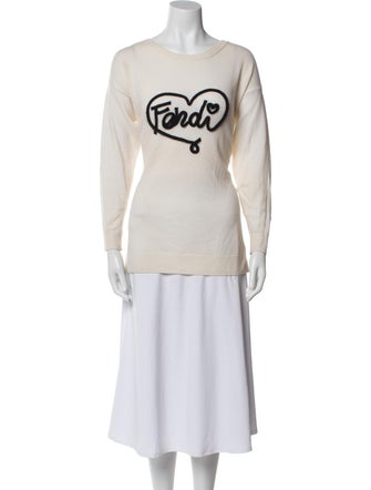Fendi Cashmere Graphic Print Sweater