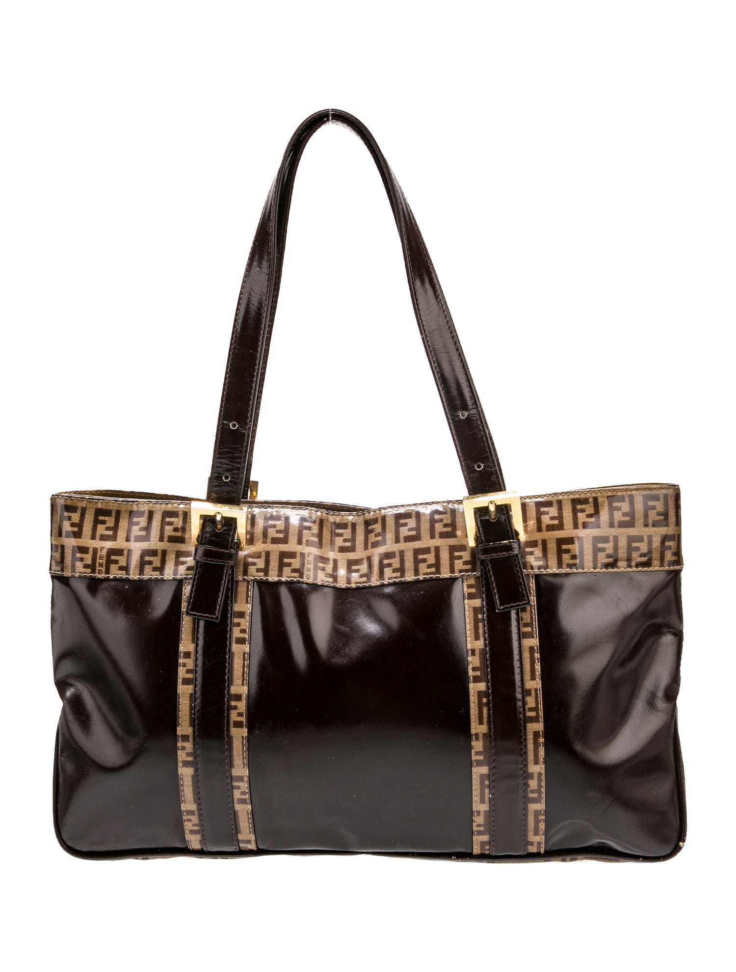 Fendi Zucchino FF Shoulder Bag Vintage