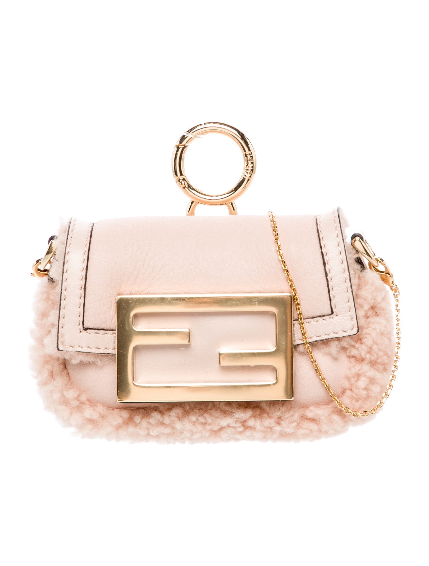Fendi Leather Baguette Charm Nano