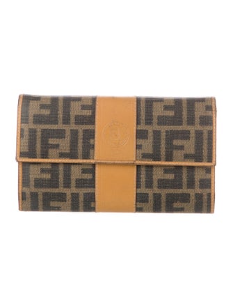 Fendi Zucca FF Logo Printed Wallet