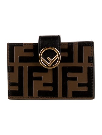Fendi 2018 Zucca FF Logo Compact Wallet