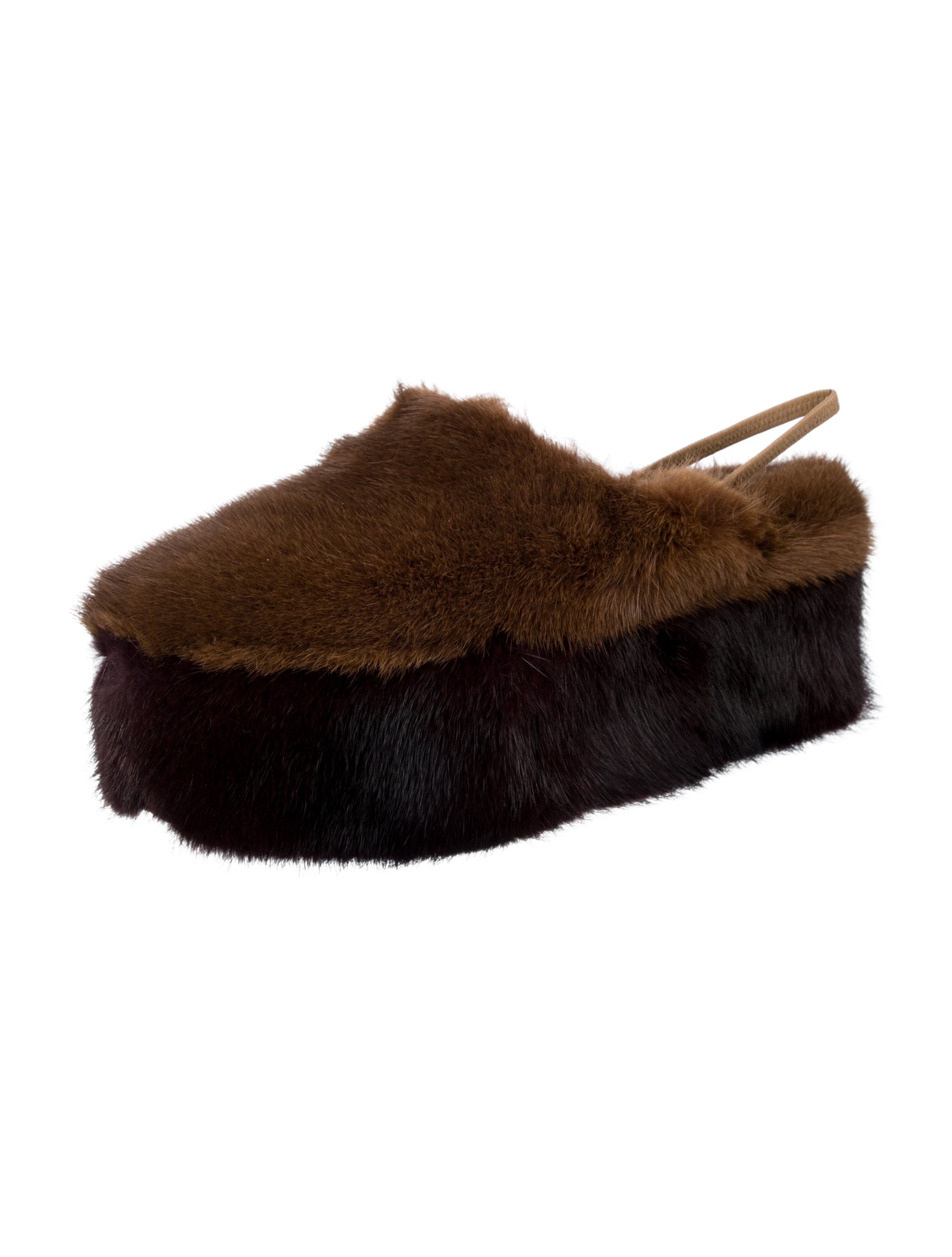 Fendi Mink Slingback Flats