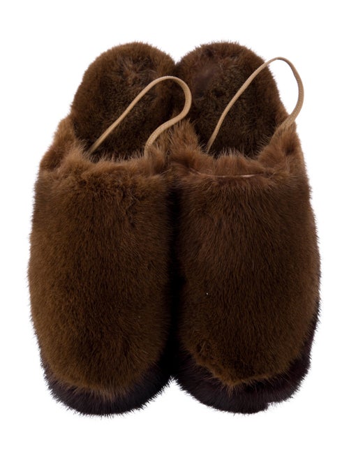 Fendi Mink Slingback Flats