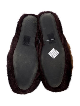 Fendi Mink Slingback Flats