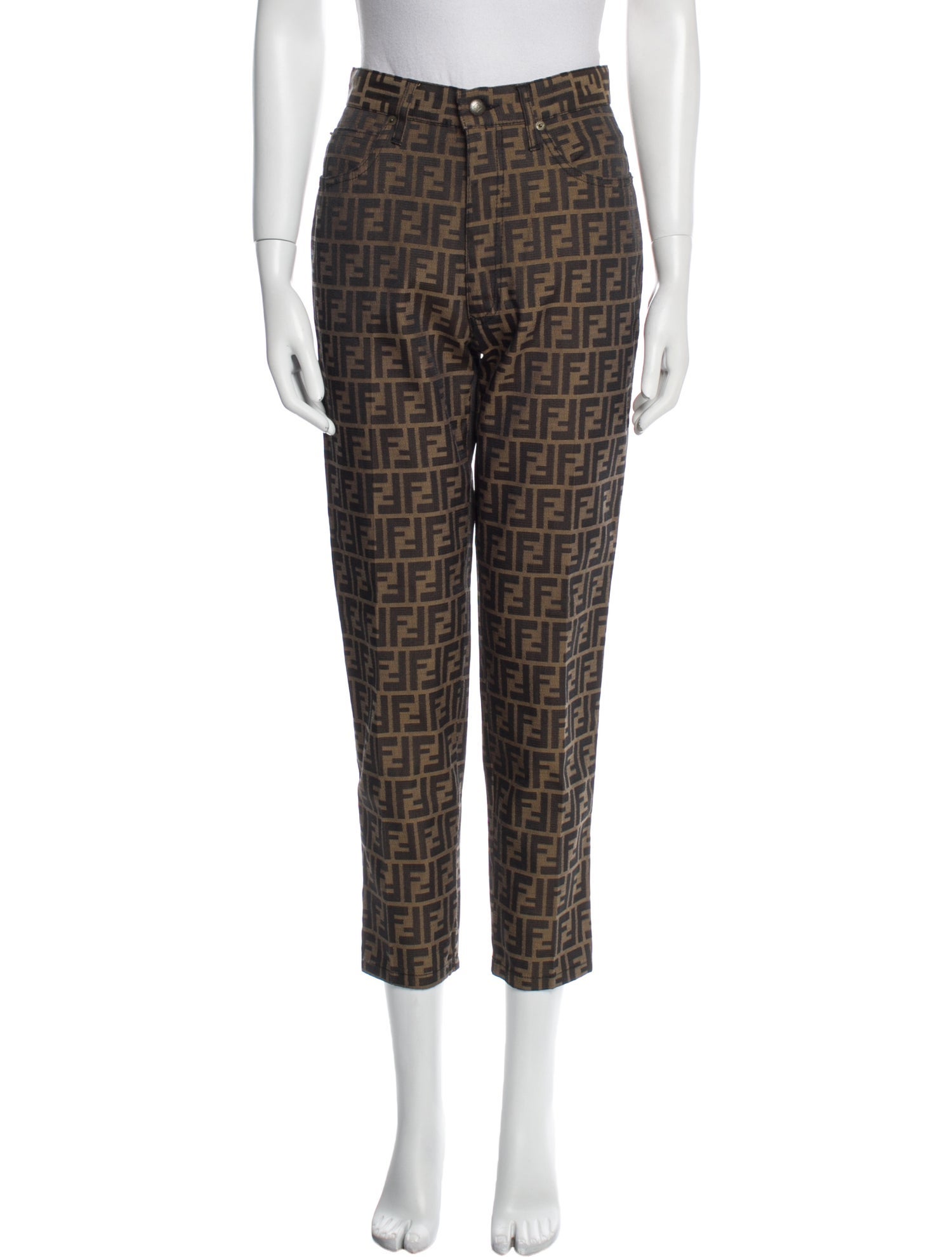 Fendi Printed Straight Leg Pants
