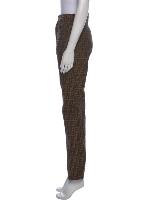 Fendi Plaid Print Straight Leg Pants