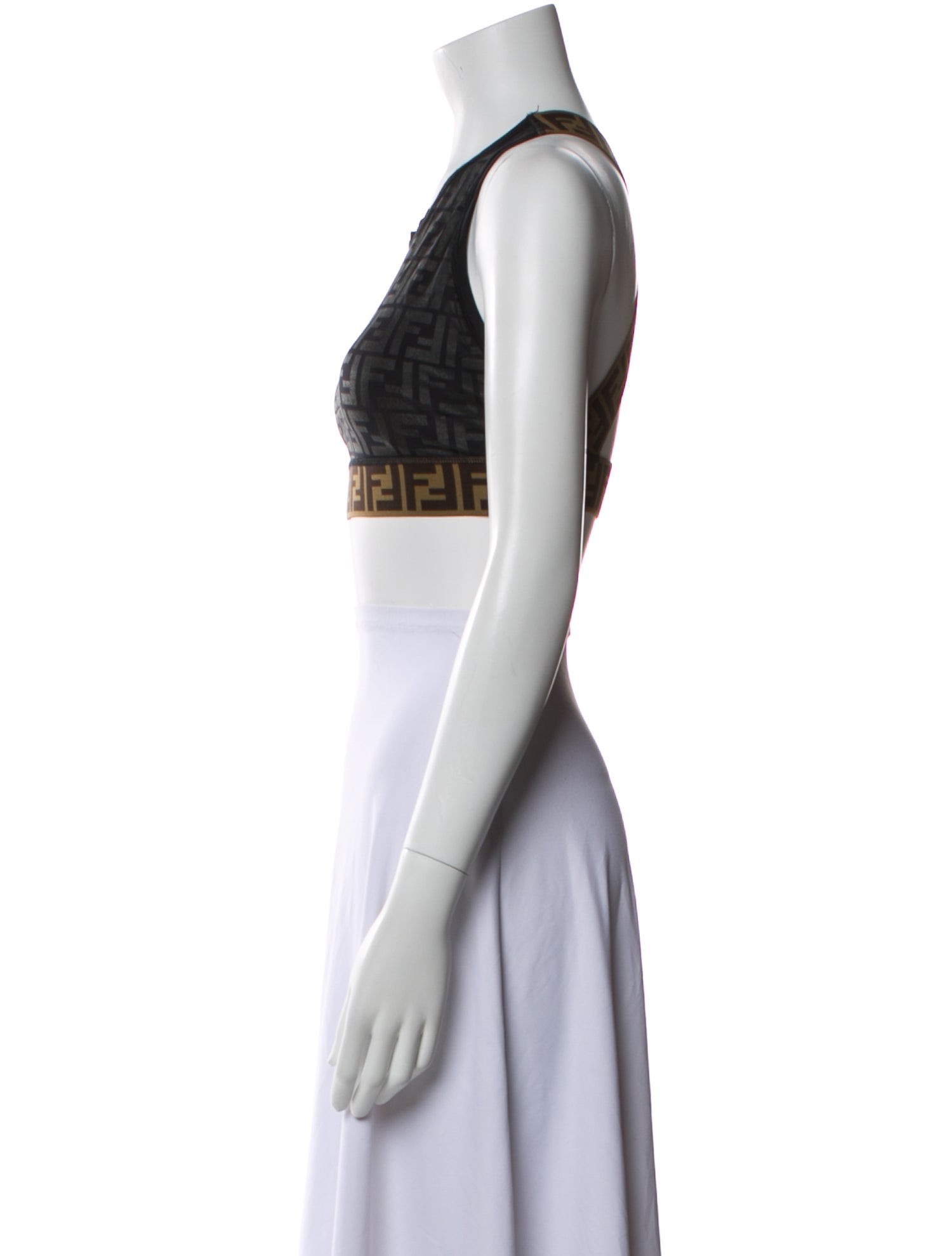 Fendi 2020 Nylon Crop Top