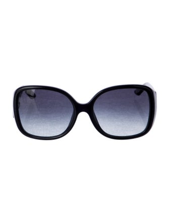 Fendi Pequin Pattern Oversize Sunglasses
