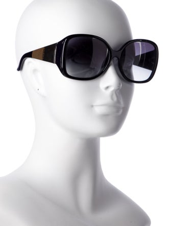 Fendi Pequin Pattern Oversize Sunglasses