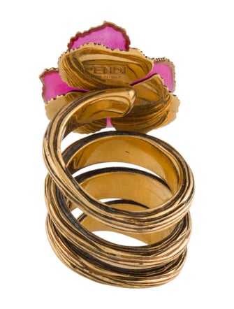 Fendi Crystal Resin Wrap Ring