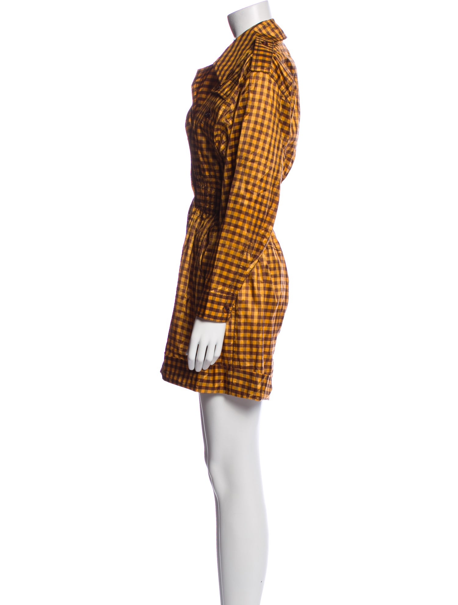 Fendi Silk Plaid Print Romper