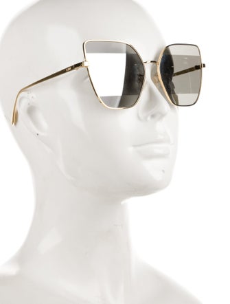 Fendi Square Mirrored Sunglasses
