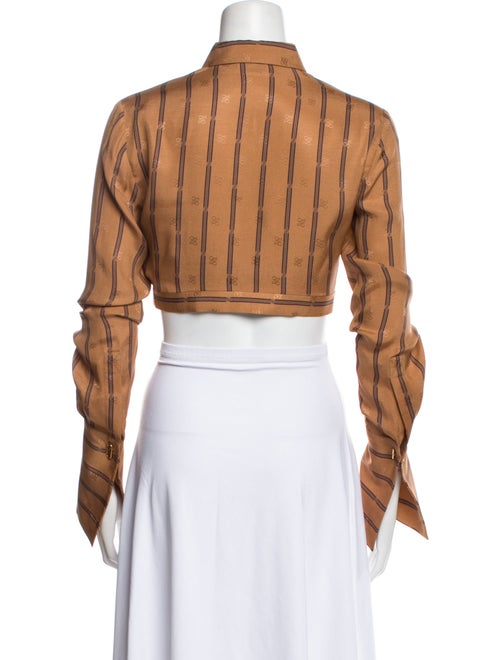 Fendi Silk Printed Crop Top