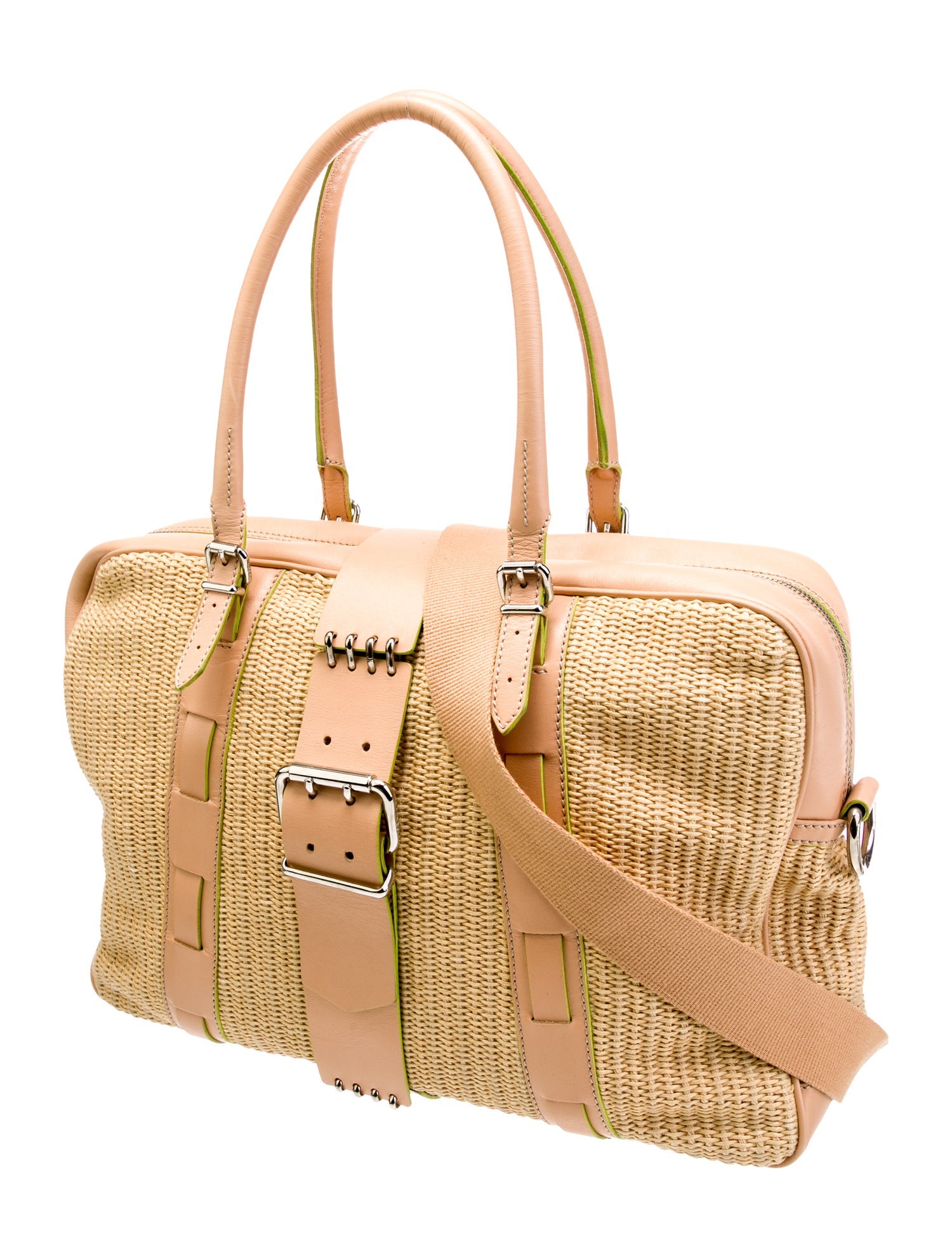 Fendi Raffia Top Handle Bag