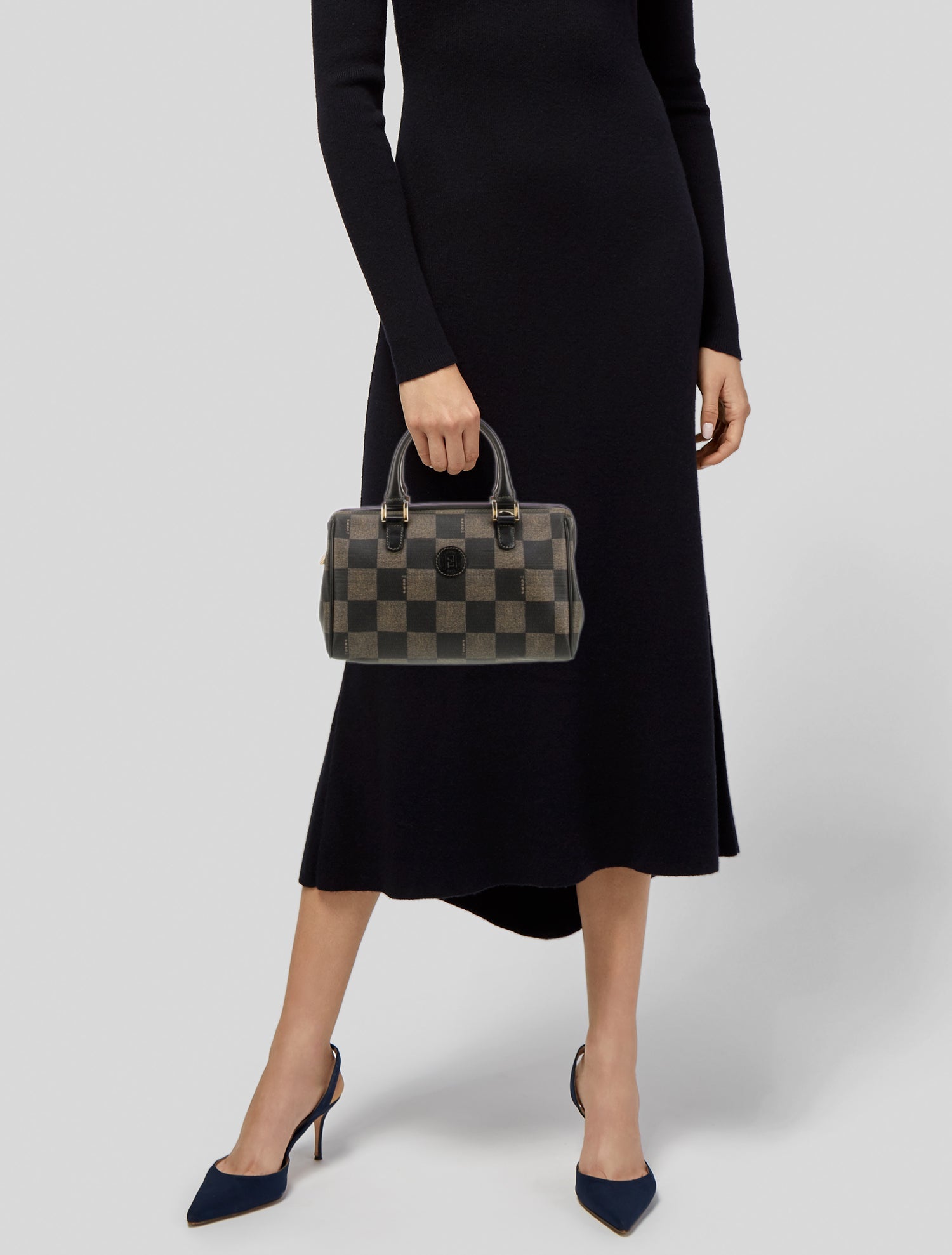 Fendi Pequin Boston Vintage