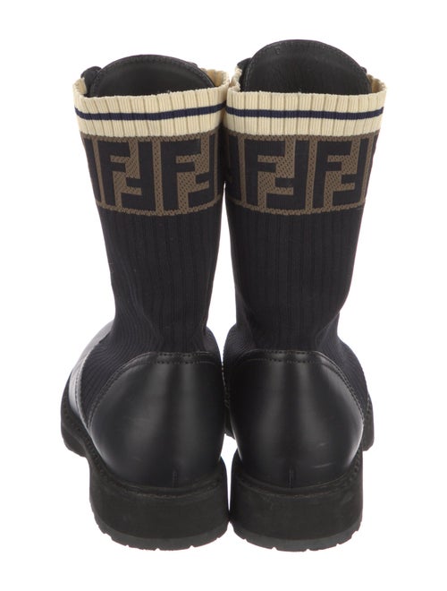 Fendi Zucca FF Logo Printed Combat Boots