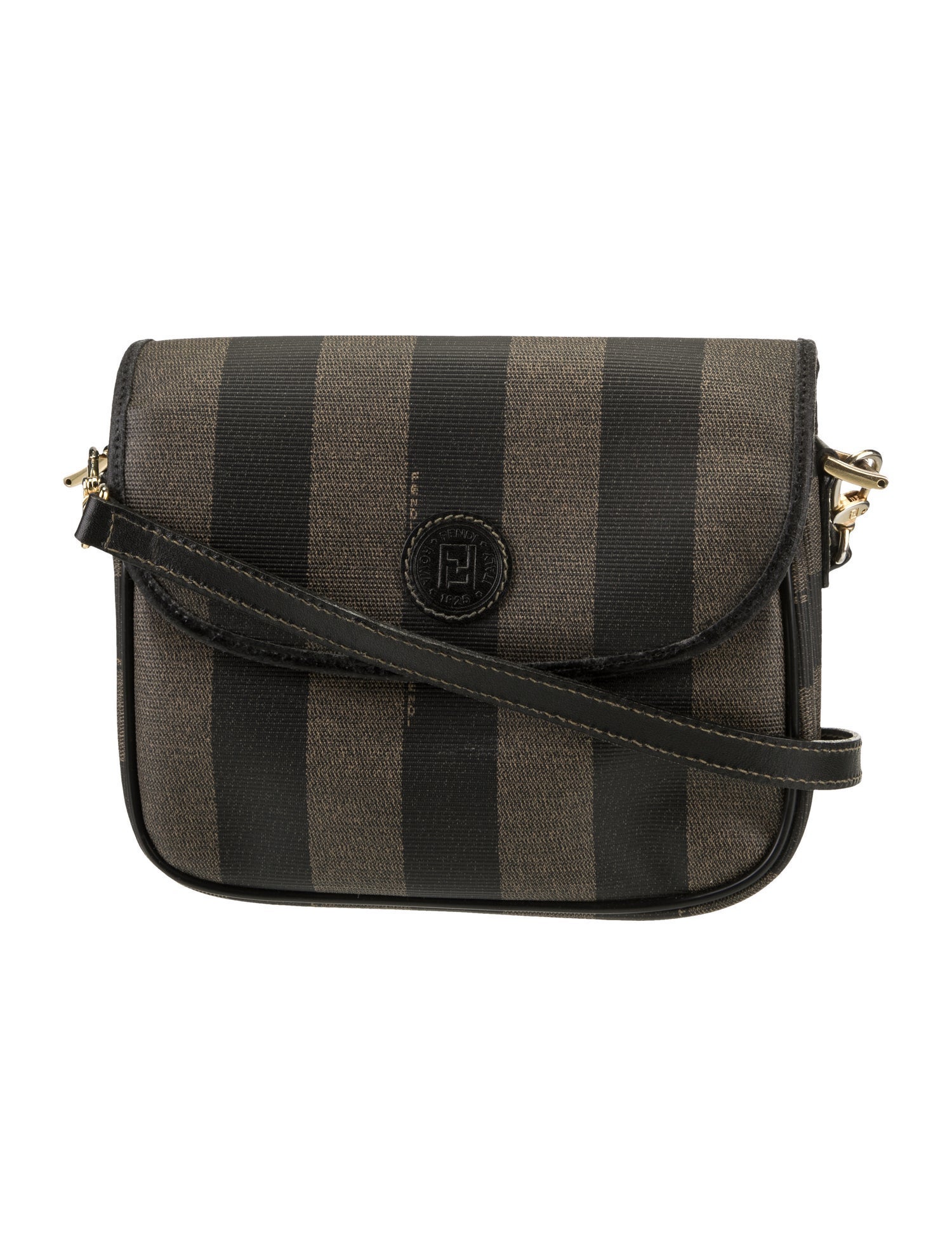 Fendi Pequin Crossbody Bag Vintage