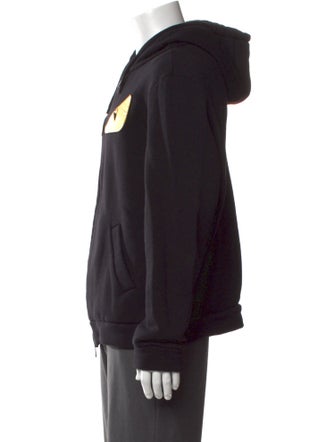 Fendi Monsters Motif Wool Hoodie