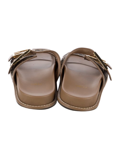 Fendi Zucca FF Logo Canvas Slides