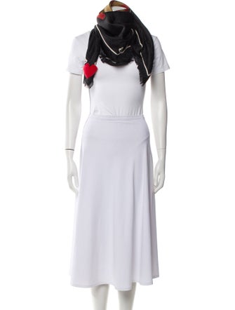 Fendi Touch Of Fur Silk Scarf