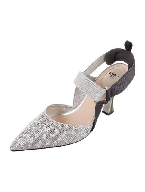 Fendi Zucca FF Logo Mesh D'Orsay Pumps