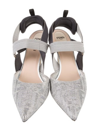 Fendi Zucca FF Logo Mesh D'Orsay Pumps