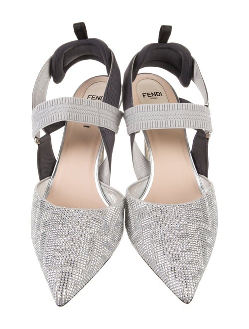 Fendi Zucca FF Logo Mesh D'Orsay Pumps