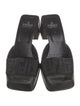 Fendi Zucca FF Logo Leather Slides