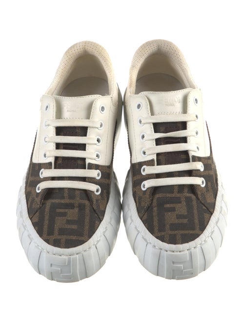 Fendi Zucca FF Logo Leather Sneakers