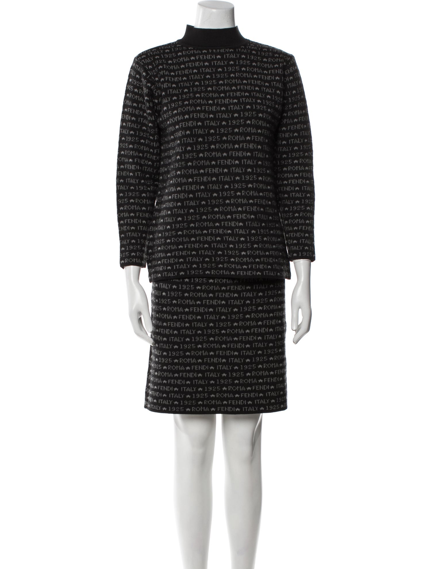 Fendi Vintage Jeans Skirt Set