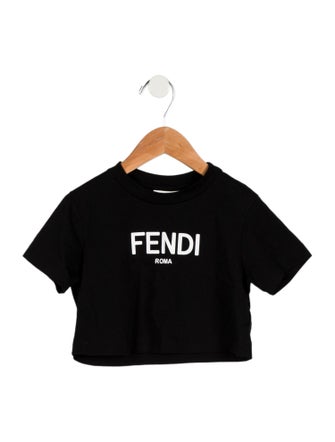 Fendi Toddlers' Logo Graphic Short Sleeve Top