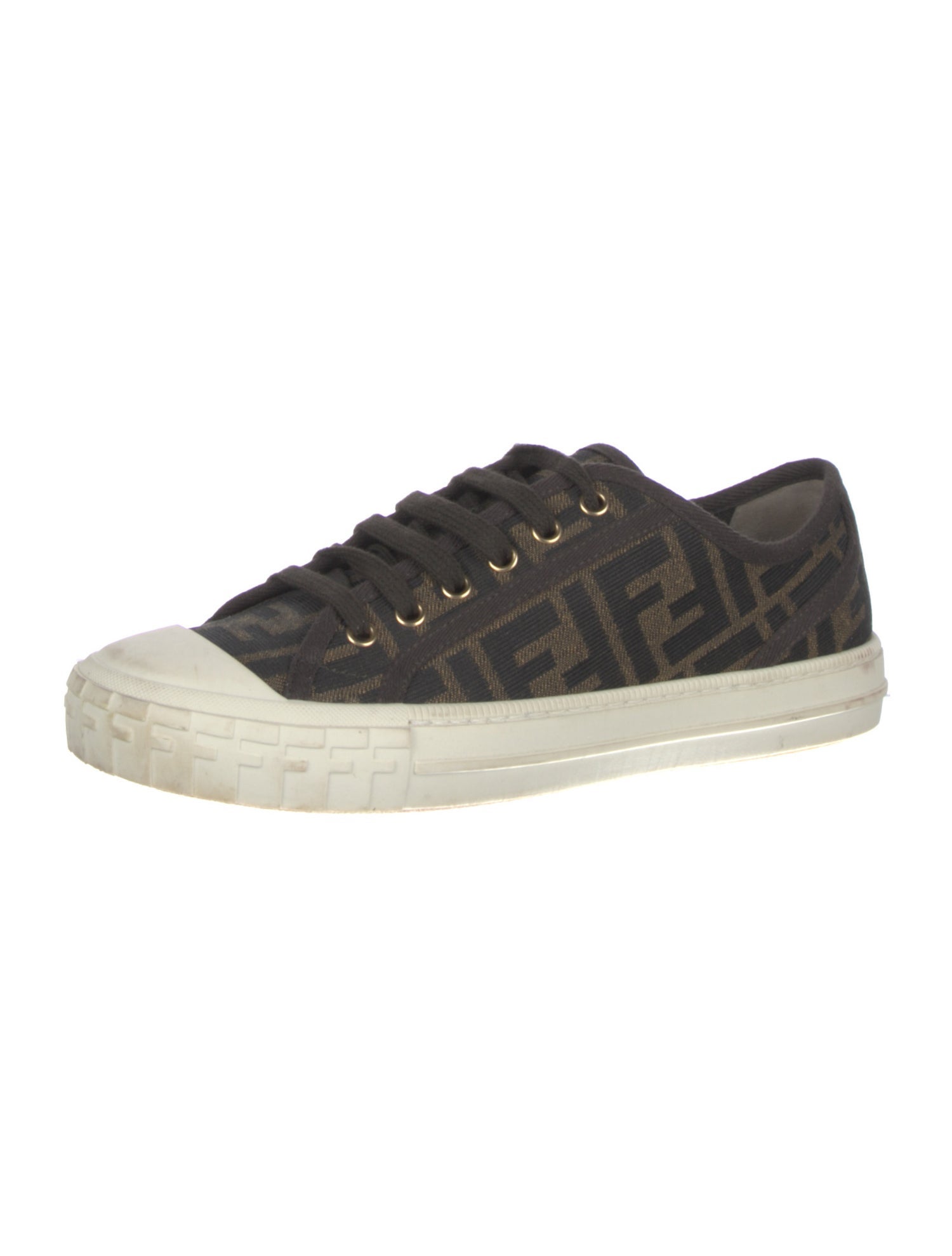 Fendi Zucca FF Logo Canvas Sneakers