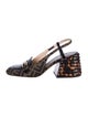 Fendi Zucca FF Logo Canvas Slingback Pumps