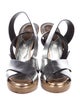 Fendi Leather Animal Print Sandals