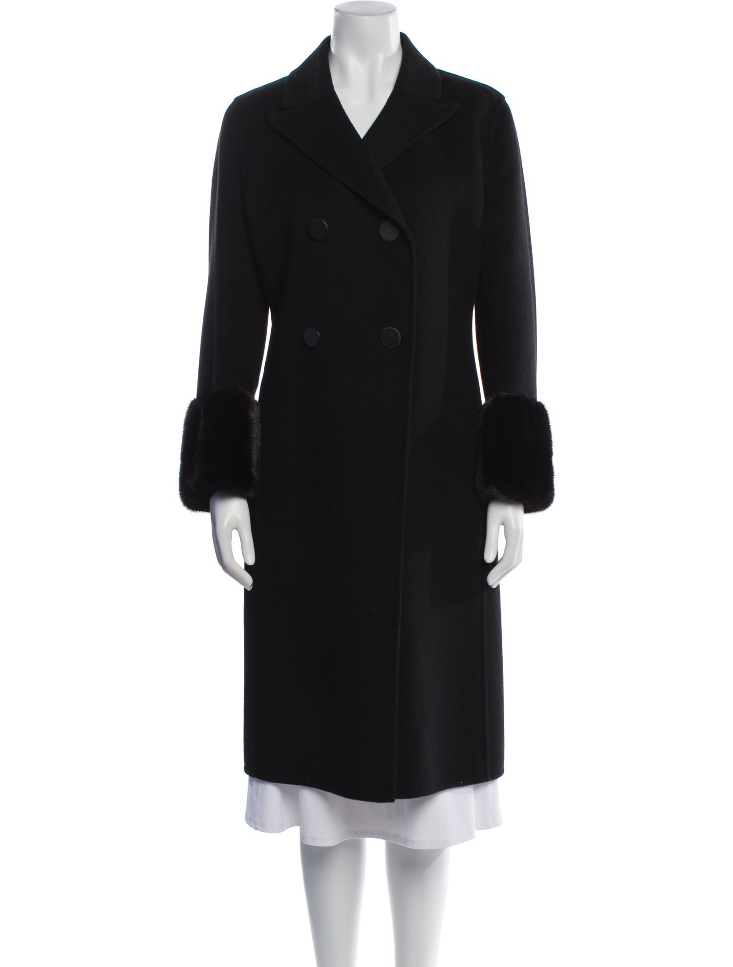 Fendi Cashmere Faux Fur Coat
