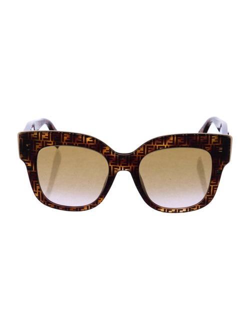 Fendi Zucca FF Logo Oversize Sunglasses