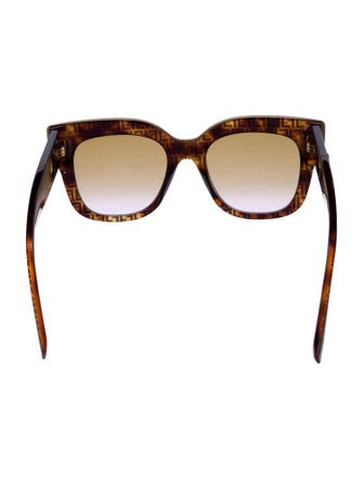 Fendi Zucca FF Logo Oversize Sunglasses