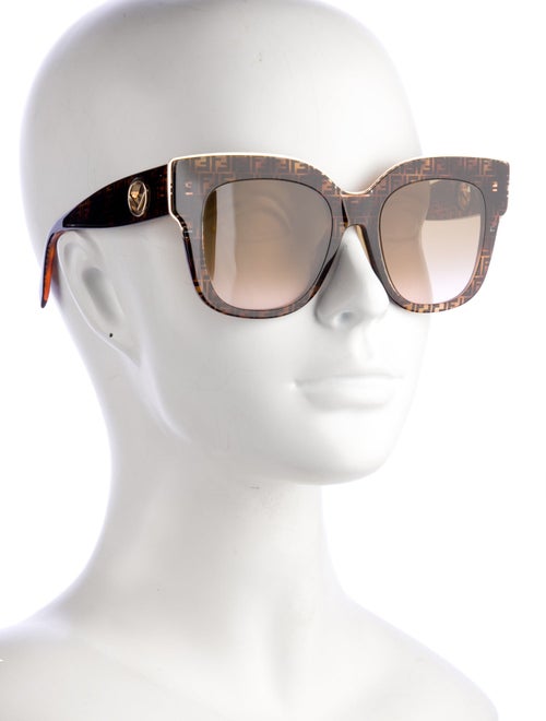 Fendi Zucca FF Logo Oversize Sunglasses