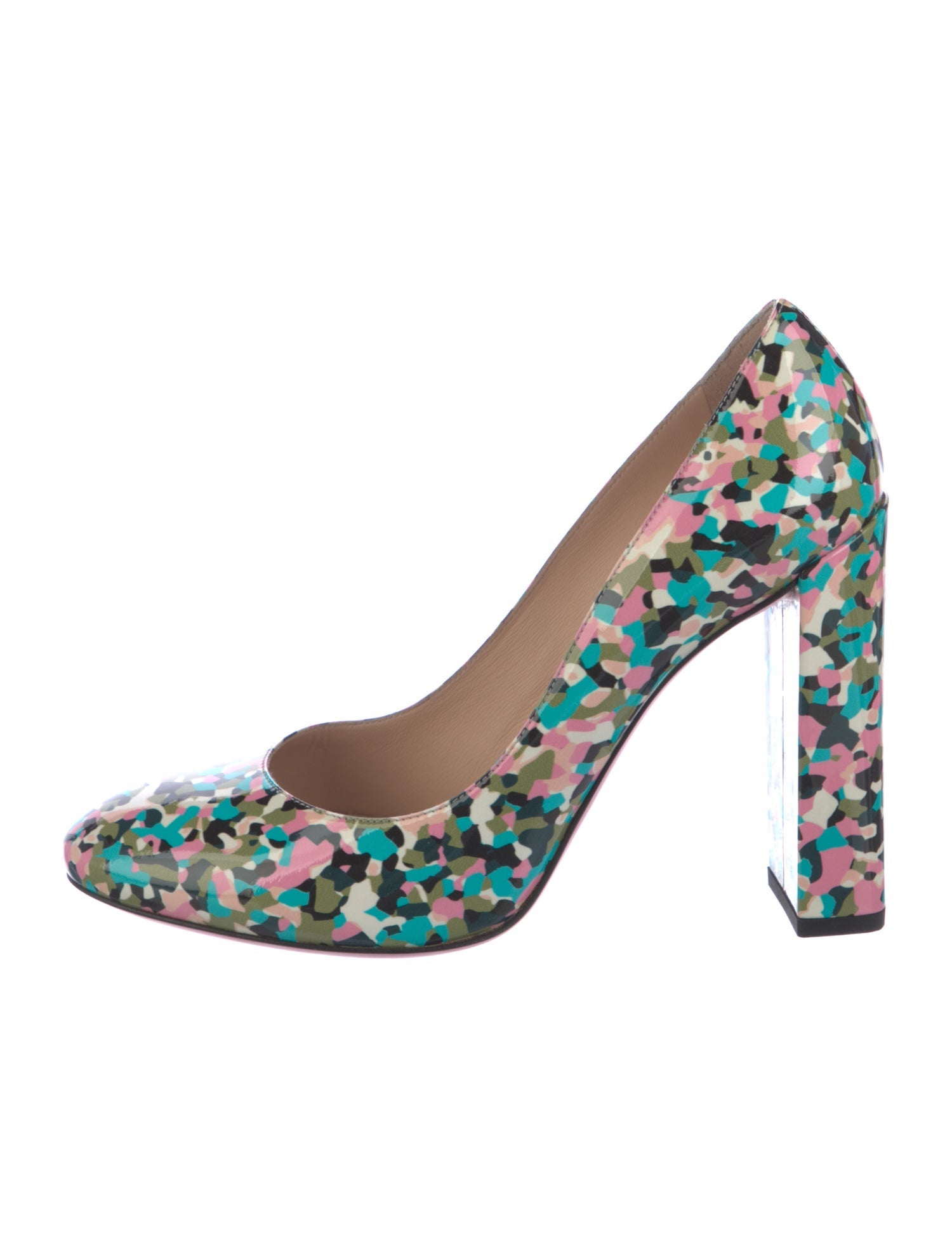 Fendi Patent Leather Printed Pumps