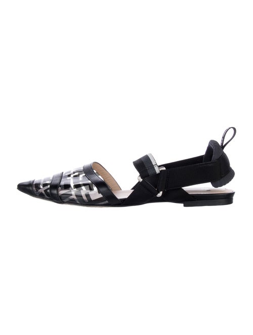 Fendi Zucca FF Logo PVC Slingback Flats