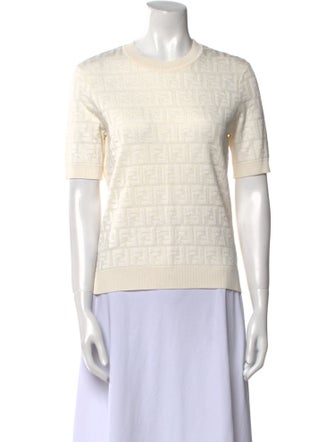 Fendi Crew Neck Short Sleeve T-Shirt