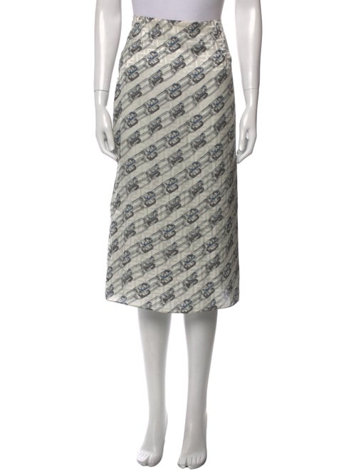 Fendi Silk Midi Length Skirt