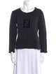 Fendi Graphic Print Scoop Neck Sweater