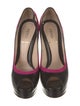 Fendi Leather Colorblock Pattern Pumps