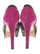 Fendi Leather Colorblock Pattern Pumps